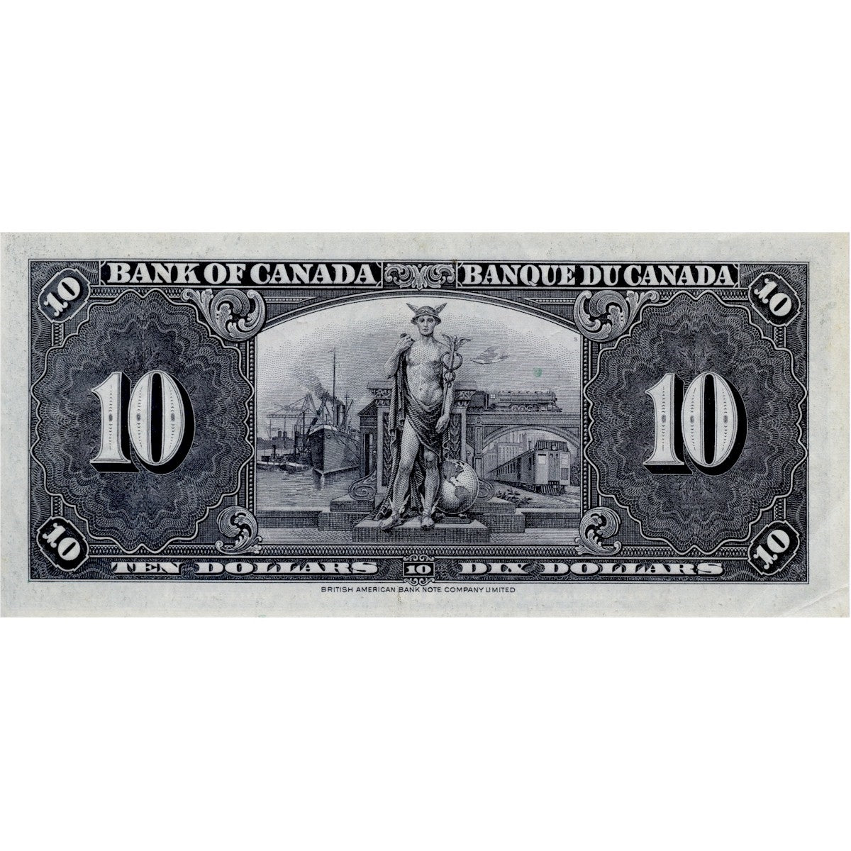 BC-24b 1937 Canada $10 Gordon-Towers, S/D, Extra Fine (EF40)