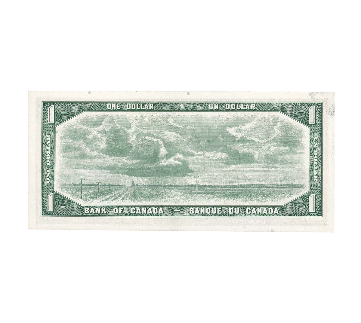 BC-37b-i 1954 Canada $1 Beattie-Rasminsky, T/Z, Choice Uncirculated (CUNC63)