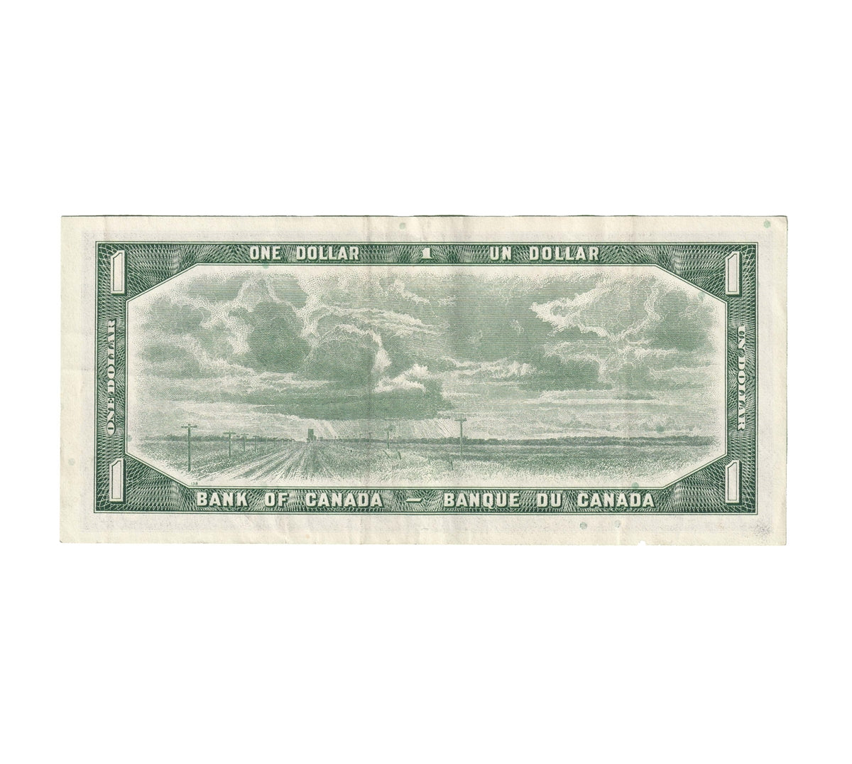 BC-37b-i 1954 Canada $1 Beattie-Rasminsky, W/Z, Extra Fine (EF40)