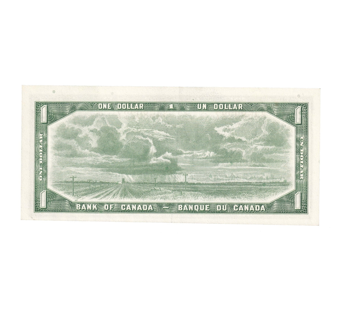 BC-37c 1954 Canada $1 Bouey-Rasminsky, U/F, EF-AU (EF45)