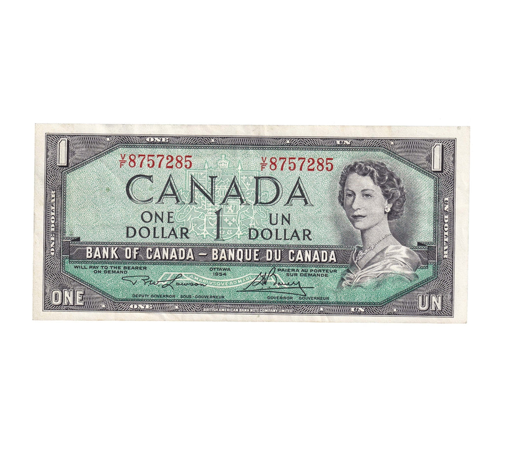 BC-37d 1954 Canada $1 Lawson-Bouey, V/F, Extra Fine (EF40)