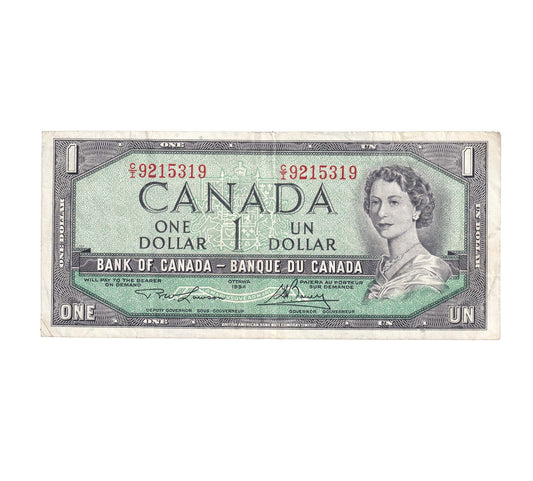 BC-37d 1954 Canada $1 Lawson-Bouey, C/I, VF