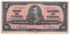BC-22b 1937 Canada $2 Gordon-Towers, K/B, Circ