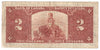 BC-22b 1937 Canada $2 Gordon-Towers, O/B, VG-F (VG10)