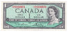 BC-37dA 1954 Canada $1 Lawson-Bouey, *X/F, Circ