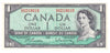BC-37b 1954 Canada $1 Beattie-Rasminsky, R/Z, Extra Fine (EF40)