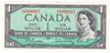 BC-37b-i 1954 Canada $1 Beattie-Rasminsky, W/Z, EF-AU (EF45)