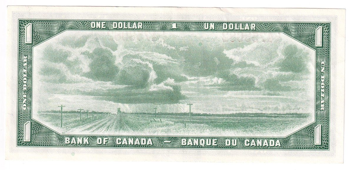 BC-37b 1954 Canada $1 Beattie-Rasminsky, L/N, Almost Uncirculated (AU50)