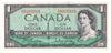 BC-37b 1954 Canada $1 Beattie-Rasminsky, X/N, EF-AU (EF45)