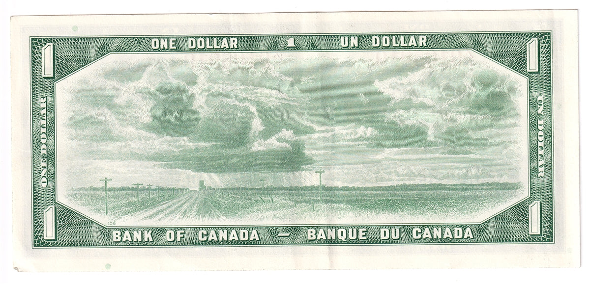 BC-37b 1954 Canada $1 Beattie-Rasminsky, X/N, EF-AU (EF45)