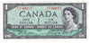 BC-37a 1954 Canada $1 Beattie-Coyne, H/L, Almost Uncirculated (AU50)