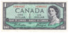BC-37a 1954 Canada $1 Beattie-Coyne, N/L, VF-EF