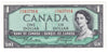 BC-37a 1954 Canada $1 Beattie-Coyne, S/L, AU-UNC (AU55)