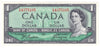 BC-37a-i 1954 Canada $1 Beattie-Coyne, E/M, Uncirculated (MS60)