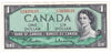 BC-37b 1954 Canada $1 Beattie-Rasminsky, H/N, EF-AU (EF45)