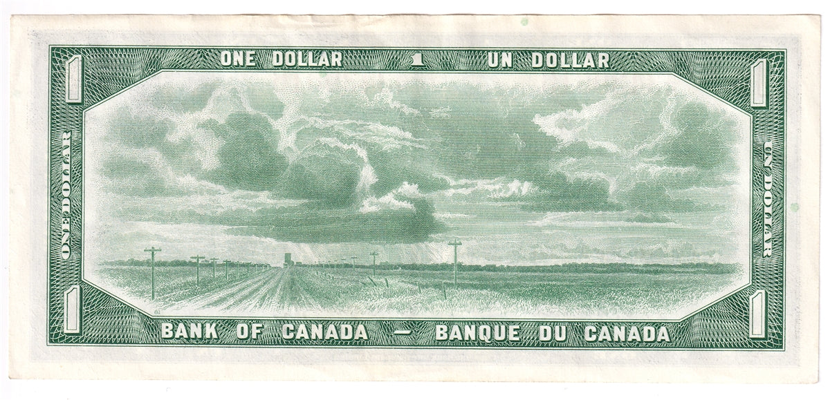 BC-37b 1954 Canada $1 Beattie-Rasminsky, H/N, EF-AU (EF45)
