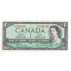 BC-37b 1954 Canada $1 Beattie-Rasminsky, K/Y, EF-AU (EF45)