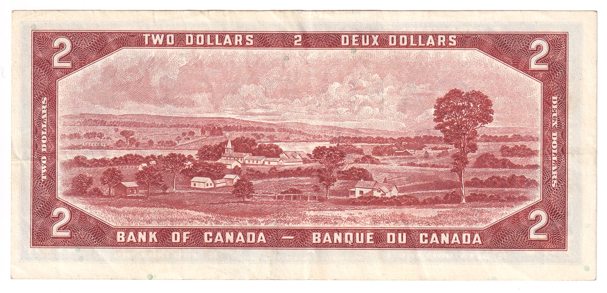 BC-38a 1954 Canada $2 Beattie-Coyne, W/B, VF-EF (VF30)