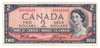 BC-38a 1954 Canada $2 Beattie-Coyne, Z/B, Very Fine (VF20)