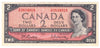 BC-38b 1954 Canada $2 Beattie-Rasminsky, Z/R, EF-AU (EF45)