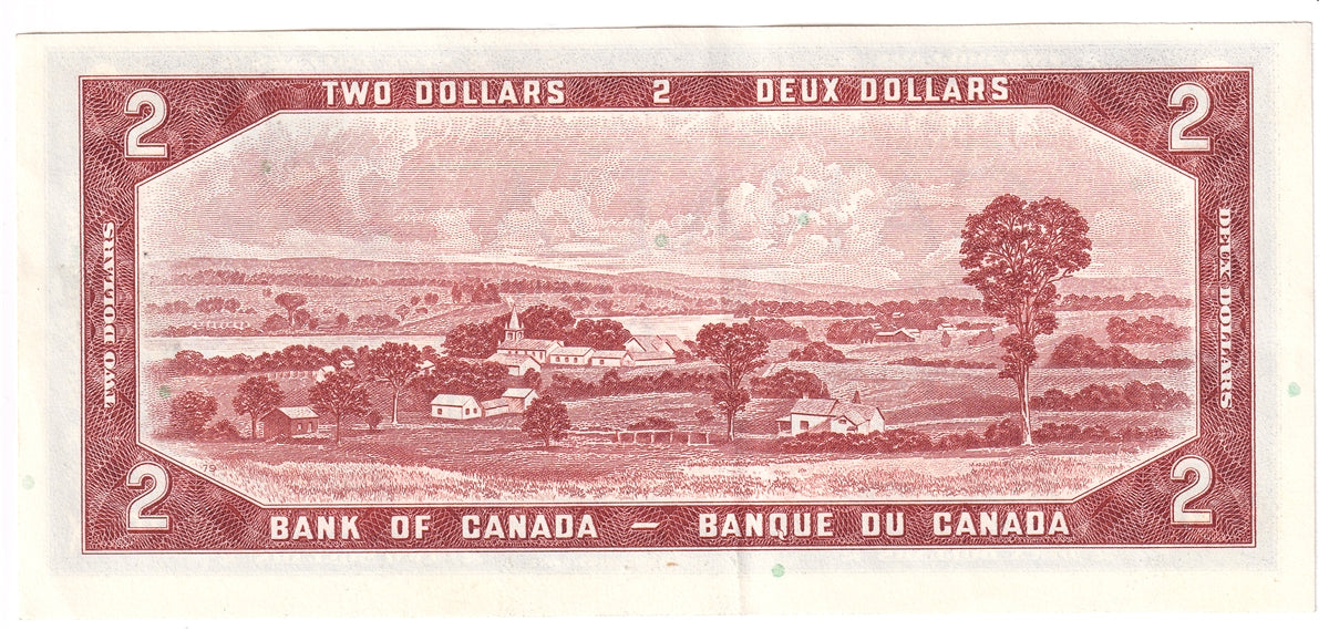 BC-38b 1954 Canada $2 Beattie-Rasminsky, K/R, EF-AU (EF45)