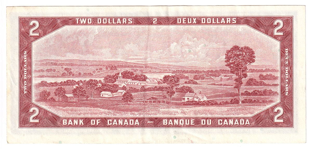 BC-38b 1954 Canada $2 Beattie-Rasminsky, N/U, Extra Fine (EF40)
