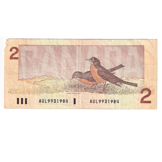 BC-55b 1986 Canada $2 Thiessen-Crow, AUL, Circ