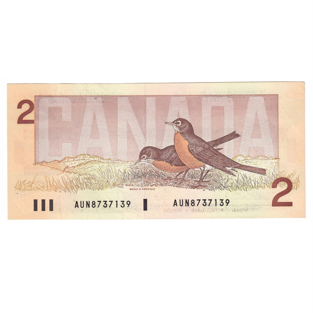 BC-55b 1986 Canada $2 Thiessen-Crow, AUN, VF-EF (VF30)