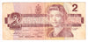 BC-55b 1986 Canada $2 Thiessen-Crow, BGR, Large/Small B's, Circ