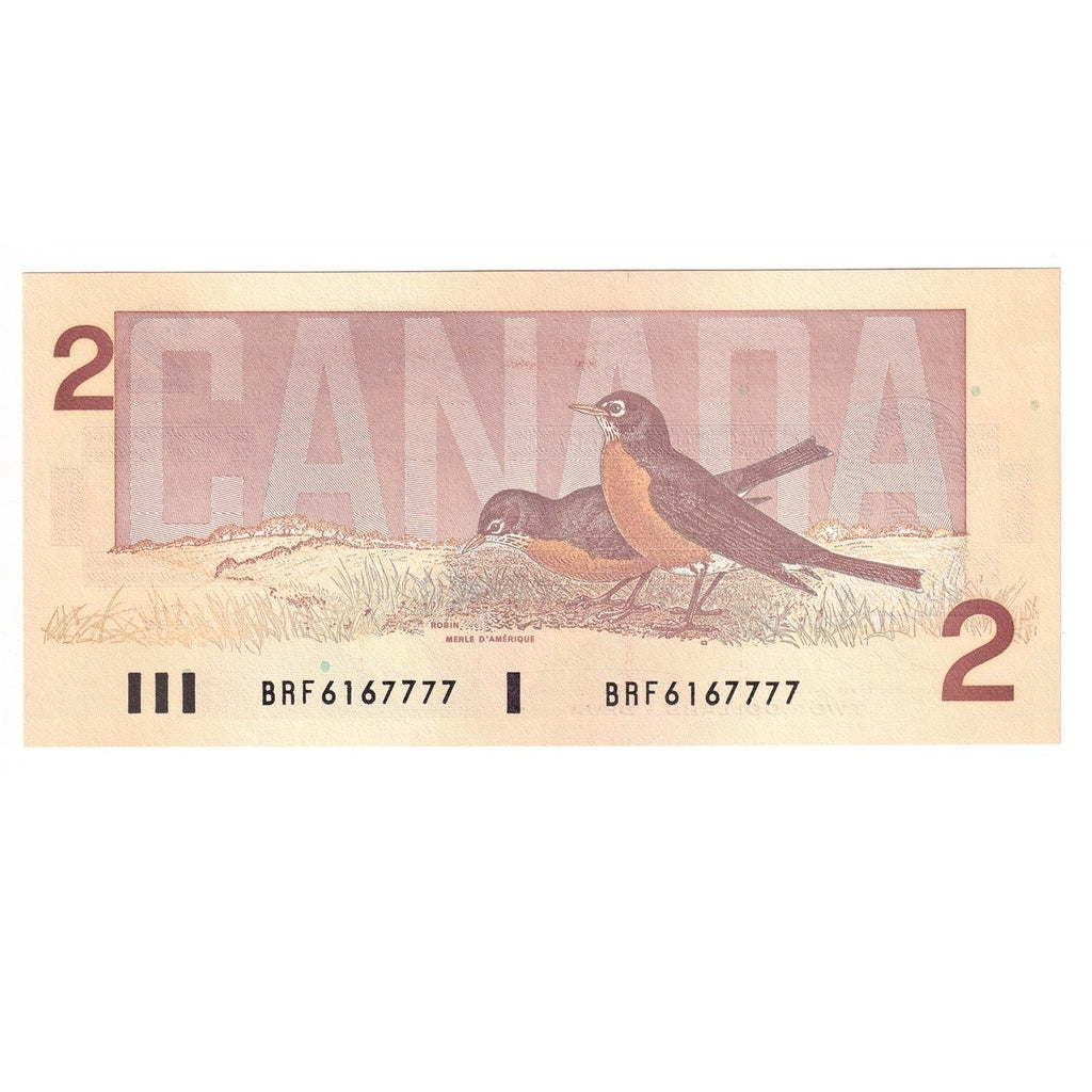 BC-55b 1986 Canada $2 Thiessen-Crow, BRF, Choice Uncirculated (CUNC63)