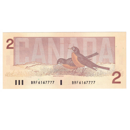 BC-55b 1986 Canada $2 Thiessen-Crow, BRF, Choice Uncirculated (CUNC63)