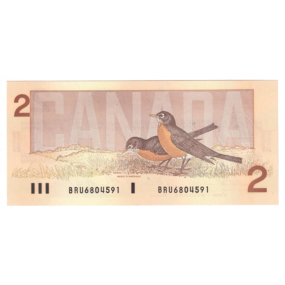 BC-55b 1986 Canada $2 Thiessen-Crow, BRU, Choice Uncirculated (CUNC63)