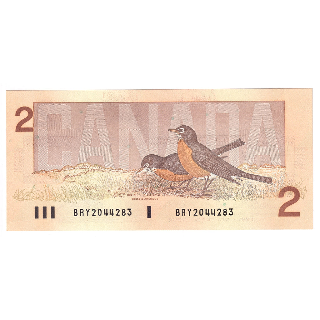 BC-55b 1986 Canada $2 Thiessen-Crow, BRY, Choice Uncirculated (CUNC63)