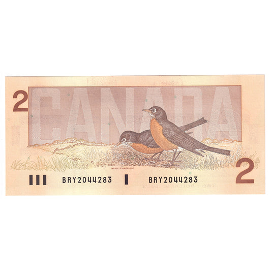 BC-55b 1986 Canada $2 Thiessen-Crow, BRY, Choice Uncirculated (CUNC63)
