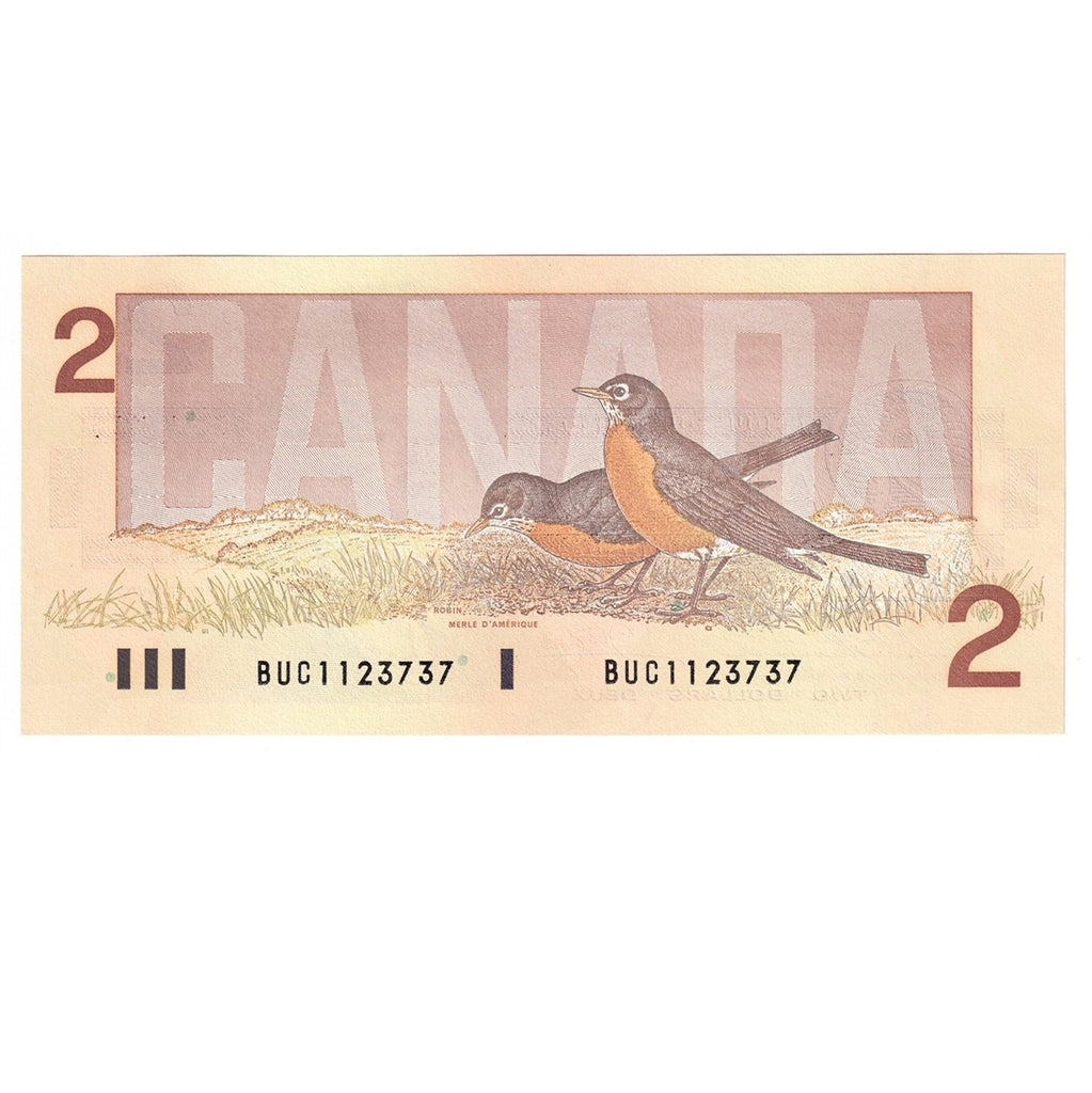 BC-55b 1986 Canada $2 Thiessen-Crow, BUC, Uncirculated (MS60)