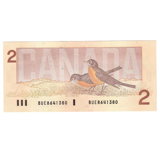 BC-55b 1986 Canada $2 Thiessen-Crow, BUE, Uncirculated (UNC60)