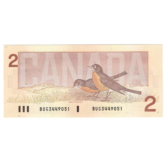 BC-55b 1986 Canada $2 Thiessen-Crow, BUG, Choice Uncirculated (CUNC63)