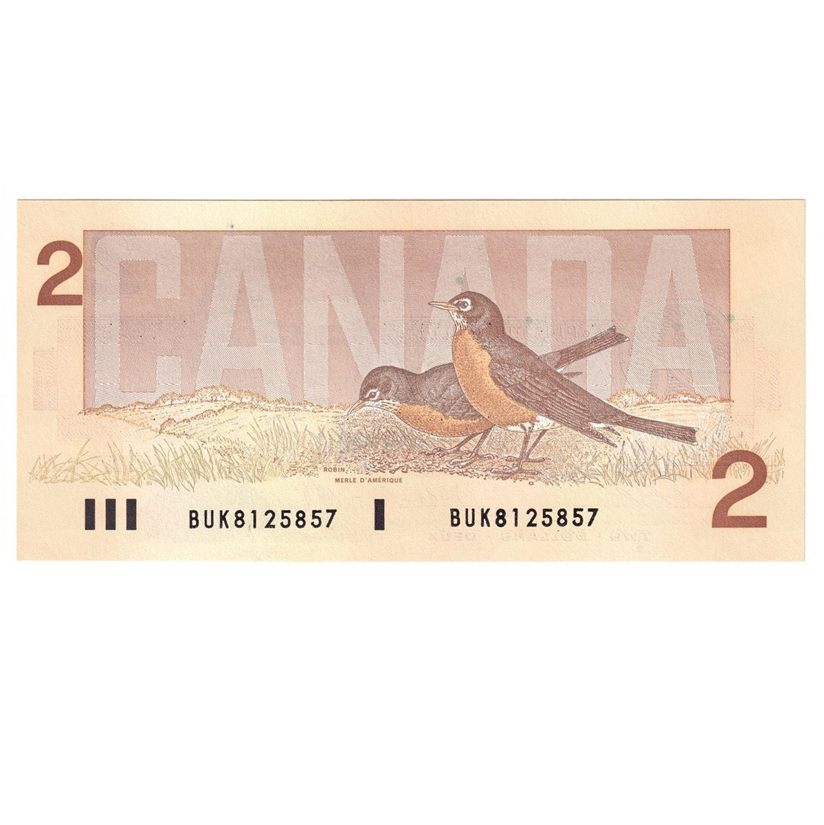 BC-55b 1986 Canada $2 Thiessen-Crow, BUK, Choice Uncirculated (CUNC63)
