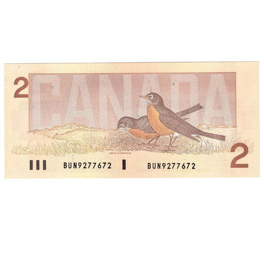 BC-55b 1986 Canada $2 Thiessen-Crow, BUN, Choice Uncirculated (CUNC63)