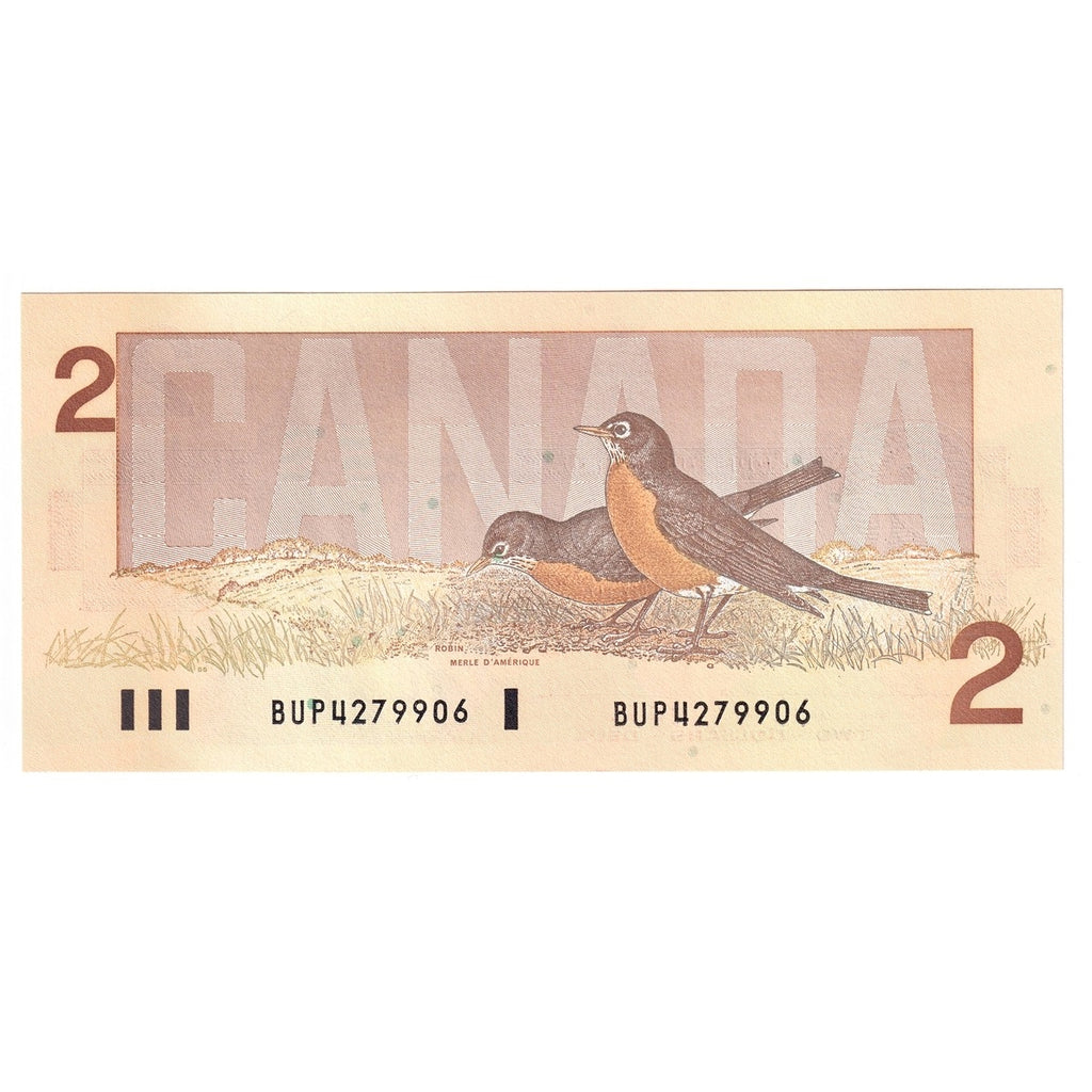 BC-55b 1986 Canada $2 Thiessen-Crow, BUP, Choice Uncirculated (CUNC63)