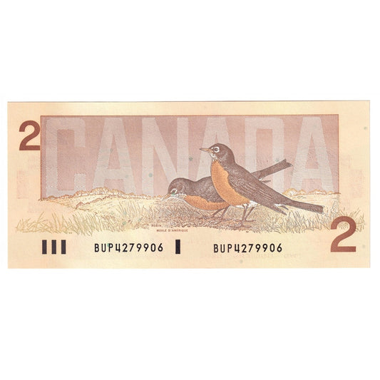 BC-55b 1986 Canada $2 Thiessen-Crow, BUP, Choice Uncirculated (CUNC63)