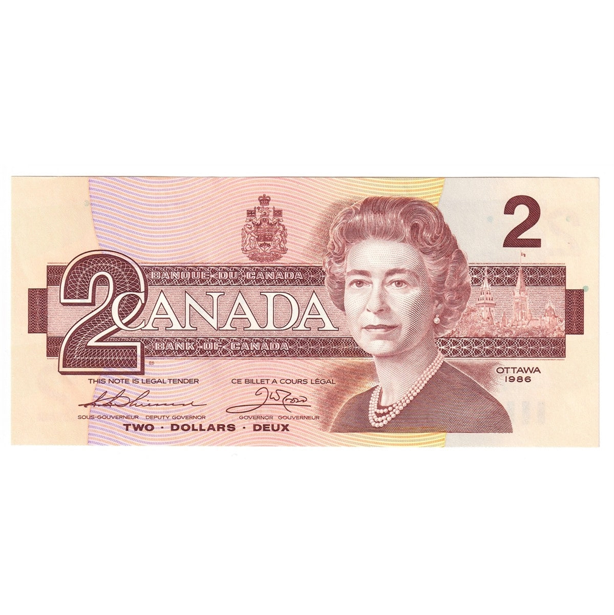 BC-55b 1986 Canada $2 Thiessen-Crow, BUP, Uncirculated (MS60)
