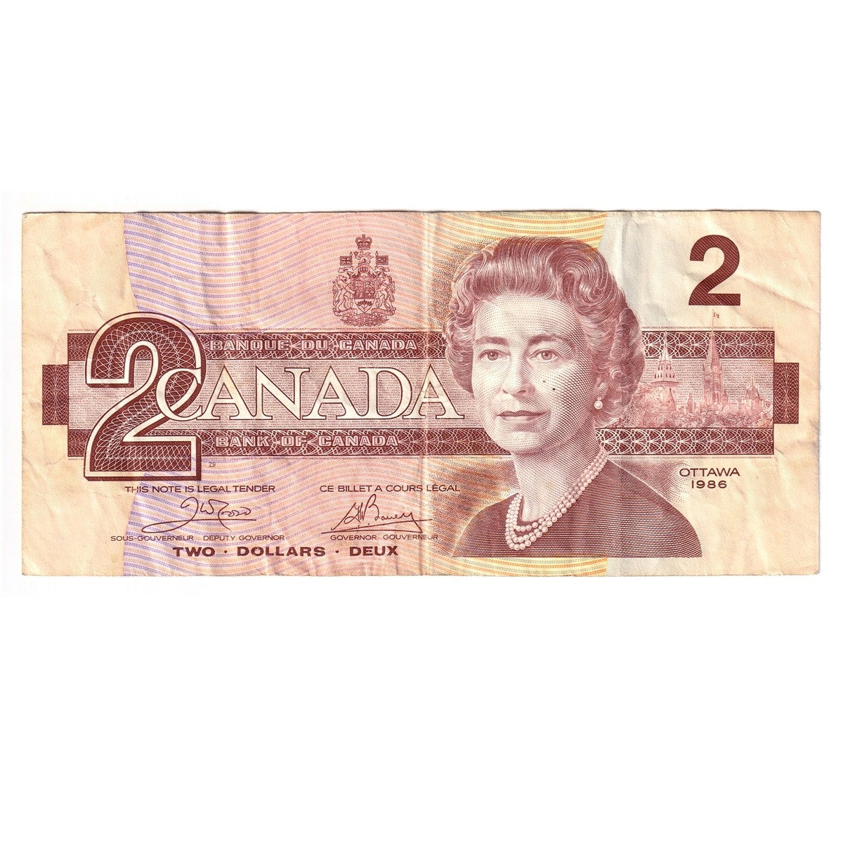 BC-55a 1986 Canada $2 Crow-Bouey, AUH, Circ