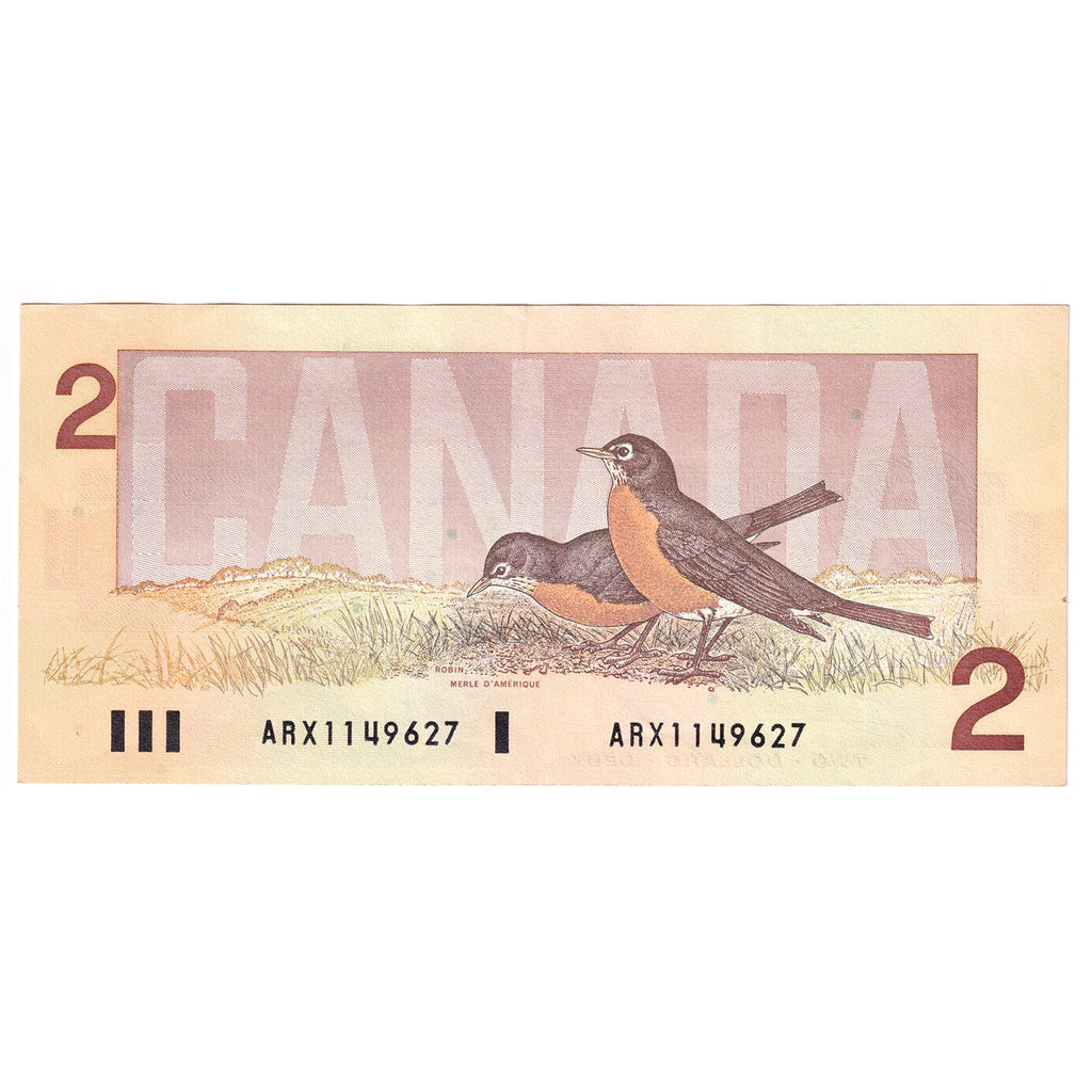 BC-55aA 1986 Canada $2 Crow-Bouey, ARX Below 1.26M, EF-AU (EF45)