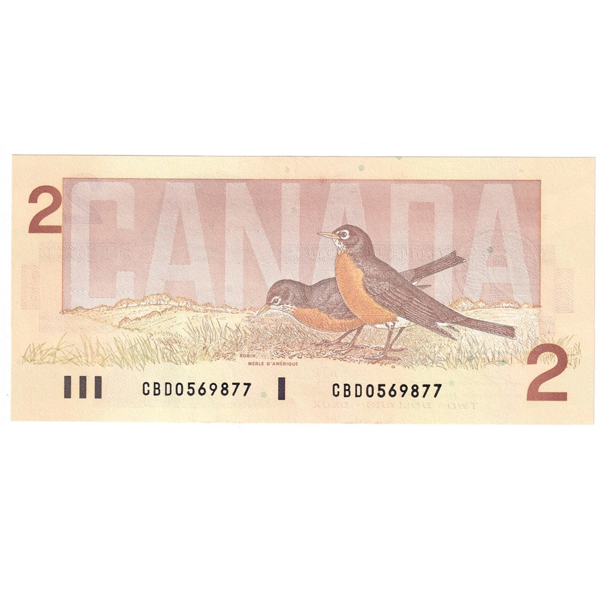 BC-55b 1986 Canada $2 Thiessen-Crow, CBD, Uncirculated (MS60)