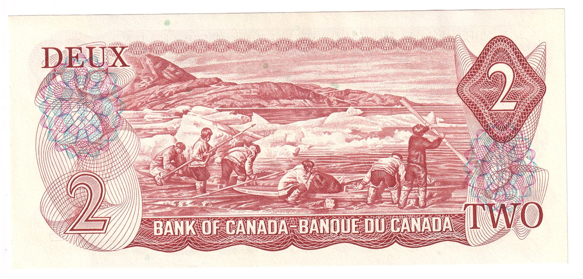BC-47a 1974 Canada $2 Lawson-Bouey, BR, Choice Uncirculated (CUNC63)