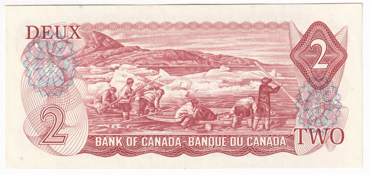 BC-47a 1974 Canada $2 Lawson-Bouey, RU, AU-UNC (AU55)