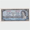 BC-39b 1954 Canada $5 Beattie-Rasminsky, A/S, Circ