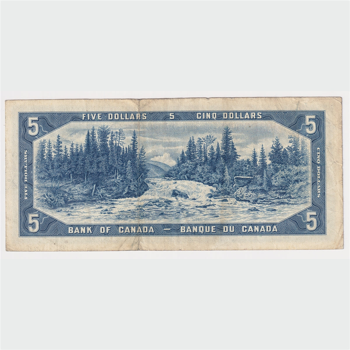 BC-39b 1954 Canada $5 Beattie-Rasminsky, R/S, Circ