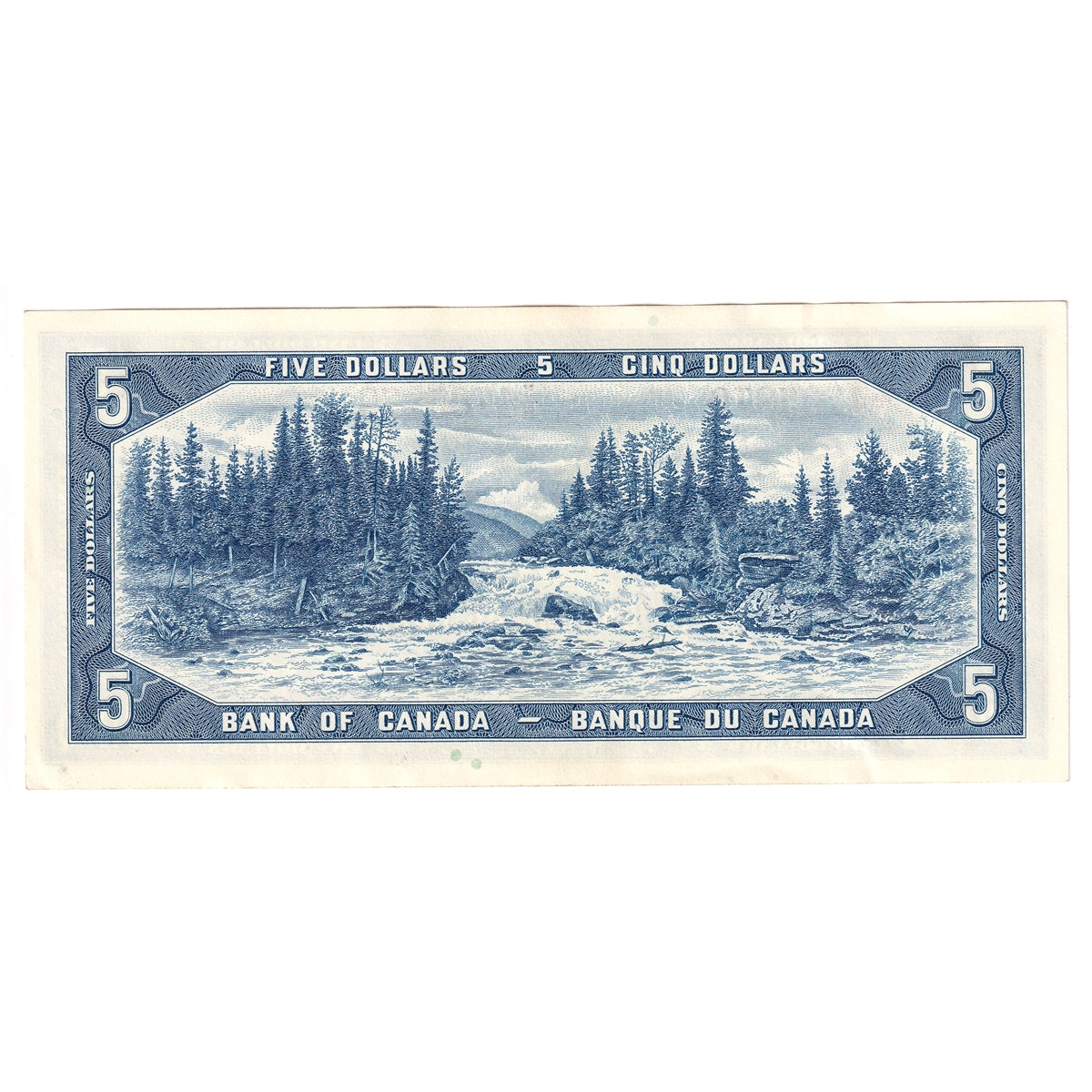 BC-39b 1954 Canada $5 Beattie-Rasminsky, X/S, AU-UNC (AU55)